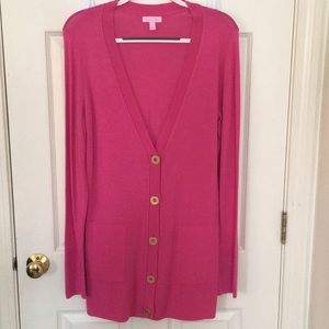 New-without-tags Lilly Pulitzer Pink Cardigan L